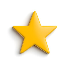 Obraz premium 3d gold glossy yellow star icon isolated on white background 