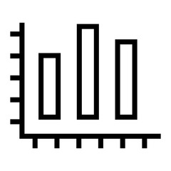 Axis Bar Chart vector icon