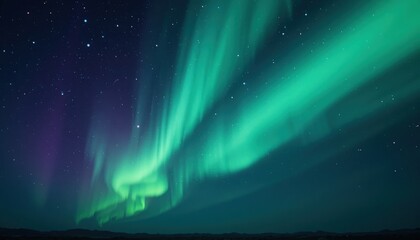 Vibrant colors swirl across the darkened Arctic sky as the northern lights illuminate the serene landscape below. This breathtaking natural display captivates all who witness it