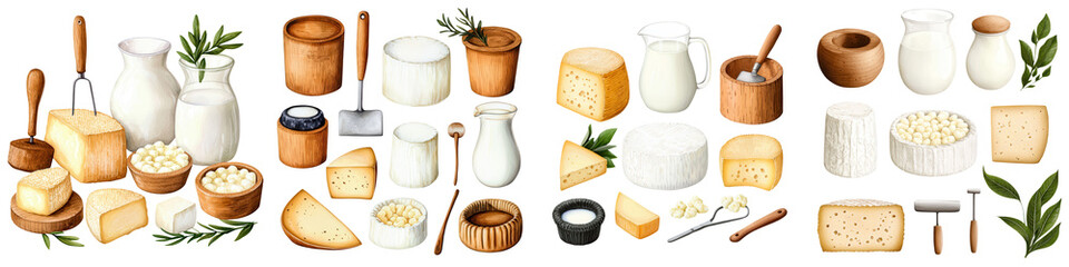 Rustic Composition of Cheesemaking Essentials