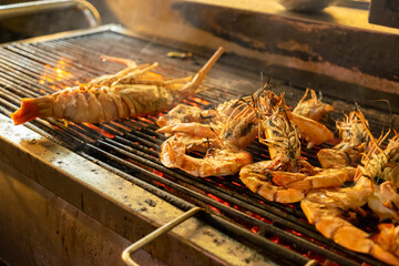 grilled chicken on the grill