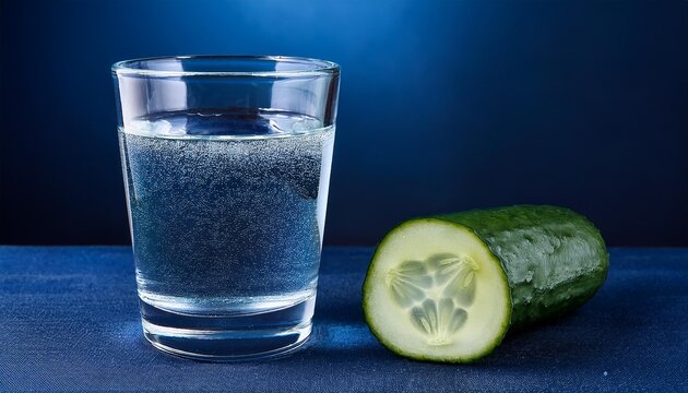 glass of water and cocumber 