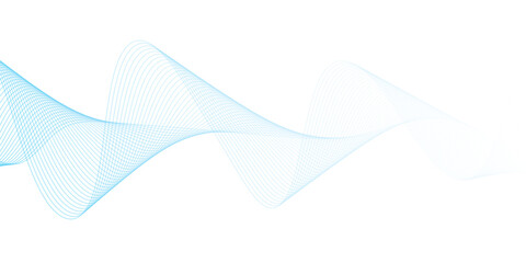 Fototapeta premium Abstract vector background with blue wavy lines. Blue wave background. Blue lines vector illustration. Curved wave. Abstract wave element.