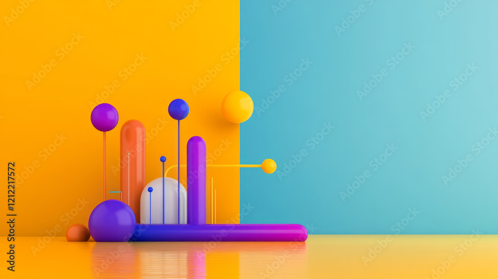 Poster A dynamic 3D illustration of data flowing through pipelines and transforming into actionable insights, enhanced by vibrant colors and futuristic design elements,