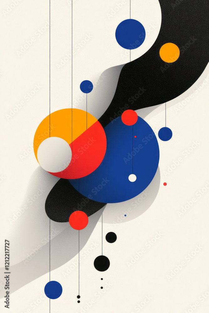 Aufkleber A colorful abstract illustration showing the transformation of unstructured data into structured analytics, using vibrant lines and shapes to represent data flow,