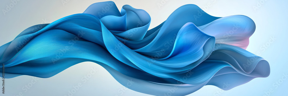 Poster A minimalist blue pix icon with a stylized wave pattern, creating a sense of movement and fluidity for tech-related applications,