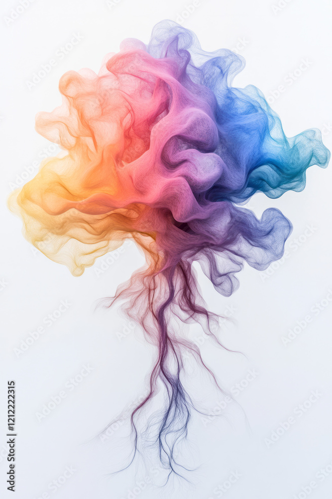 Poster A dynamic animation frame of the brain's neural network evolving,