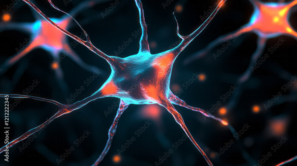 Poster An abstract geometric design of the brain's neural network, using bright lines and interconnected shapes to represent the formation and reinforcement of new pathways.