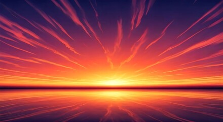 Obraz premium A vibrant tropical sunset juice theme with oranges, pinks, and purples, AI Generated