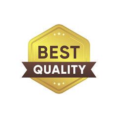 Best Quality Gold Badge Vector Design Template