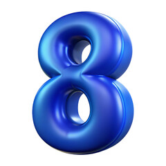3d foil balloons number 8