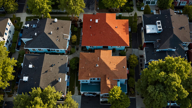 An overhead photo of houses with varied colored roofs. The image appears in a submission portal for editorial content