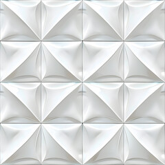 Fototapeta premium 3d geometric abstract white tile seamless pattern