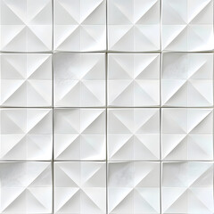 Obraz premium 3d geometric abstract white tile seamless pattern