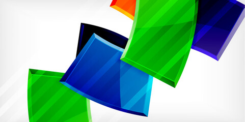 Vector abstract color geometric shapes. Illustration For Wallpaper, Banner, Background, Card, Book Illustration, landing page