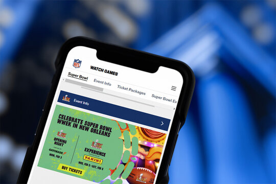 Guilherand-Granges, France - January 22, 2025. Super Bowl LIX is the NFL's 2025 championship game, showcasing top teams competing for the title in New Orleans.