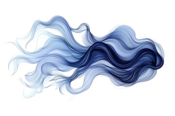 Obraz premium Abstract Flowing Smoke in Deep Blue Tones