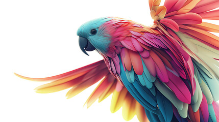 Obraz premium Parrot bird isolated on a white background