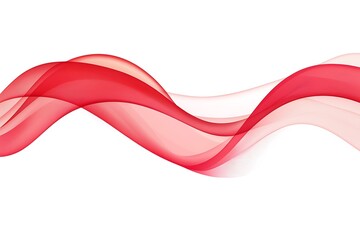 Abstract Red Wave Design on White Background