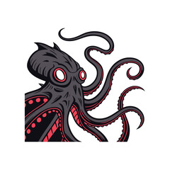  Octopus monster vector art