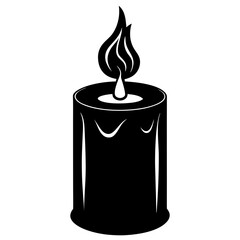 illustration of a burning candle