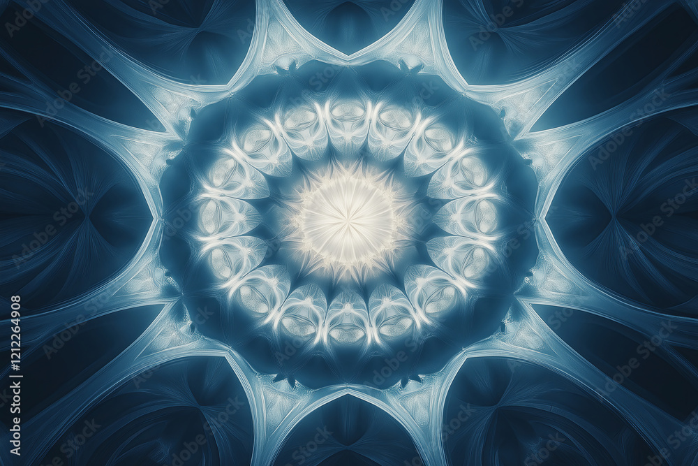 Poster a mesmerizing kaleidoscope pattern.
