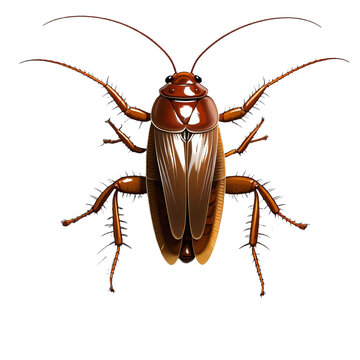 brown cockroach on white background clip art preview