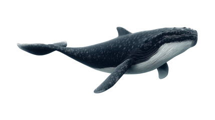 Fototapeta premium Whale animal mammal fish isolated on a white background