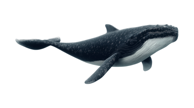 Whale animal mammal fish isolated on a white background - Powered by Adobe