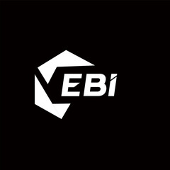 EBI creative minimalist letter logo. EBI unique vector initials alphabet letter logo design