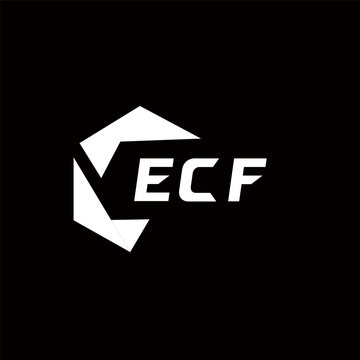 ECF creative minimalist letter logo. ECF unique vector initials alphabet letter logo design
