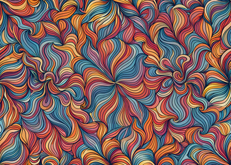 Abstract Swirls Pattern. Colorful Vector Illustration