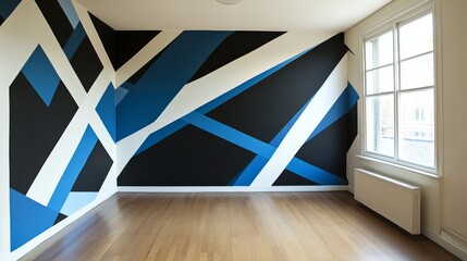 Obraz premium Temporary Wall Decorations Using Tape