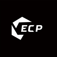 ECP creative minimalist letter logo. ECP unique vector initials alphabet letter logo design