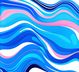 Obraz premium Abstract waves chape gloving in ultraviolet spectrum. Buttonground for banner, buttkrop or texture for mapping.generative ai