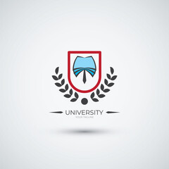 Campus icon collage logo and university education logo design template
