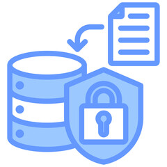 Data Retention Blue Icon