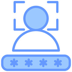 User Authentication Blue Icon