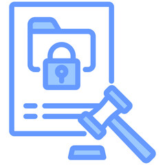 Data Protection Law Blue Icon