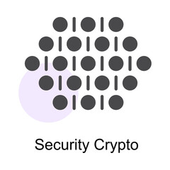 Security Crypto Icon. Vector Icon Design