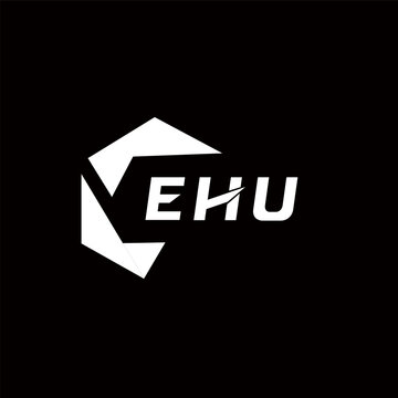 EHU creative minimalist letter logo. EHU unique vector initials alphabet letter logo design