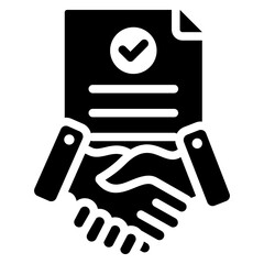 Consent Form Glyph Icon