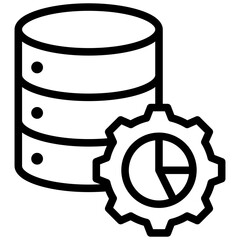 Data Management Outline Icon
