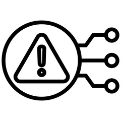 Cyber Threat Outline Icon