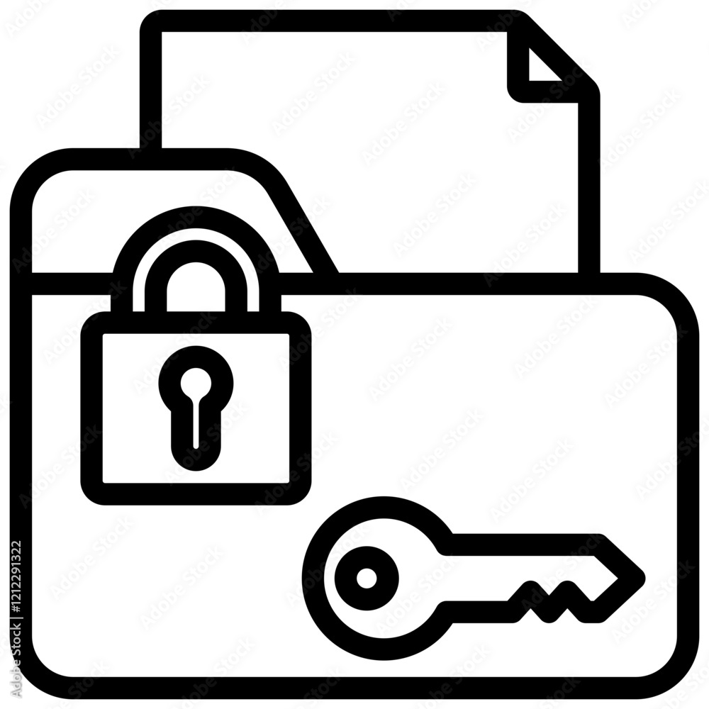 Poster access log outline icon