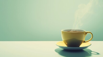 Freshly Brewed Green Tea in Cup