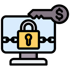 Ransomware Outline Color Icon