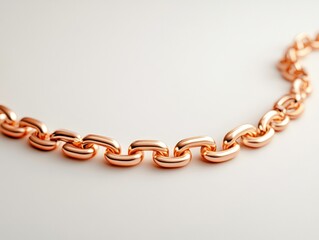 Fototapeta premium A close-up of a shiny gold chain, showcasing its elegant design and craftsmanship.