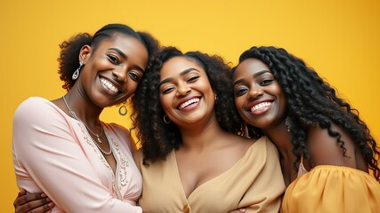 Obraz premium group of happy friends
