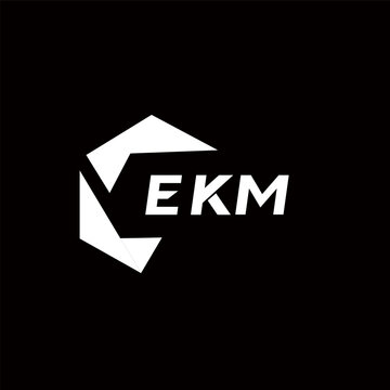 EKM creative minimalist letter logo. EKM unique vector initials alphabet letter logo design